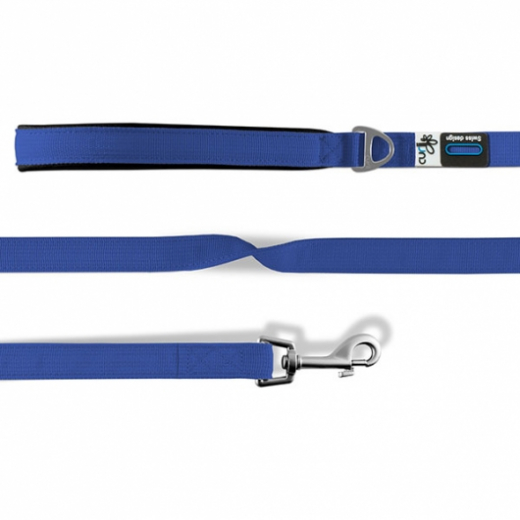 Curli Basic Leine Nylon - Blau - 140cm/2,0cm